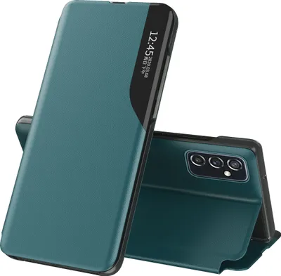 Produktbild von Hülle für Samsung Galaxy M23 5G Smart View Fenster Flip Stand Cover Kunstleder Schutzhülle Grün