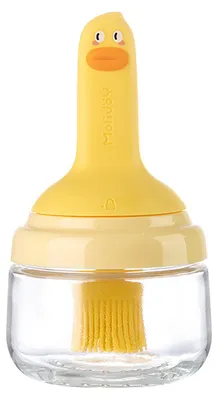 Produktbild von Ölpinsel mit Flasche, hitzebeständiger Silikonpinsel, niedlicher Entenpinsel und Flasche zum Grillen, Kochen, Backen, Barbecue und Campen
