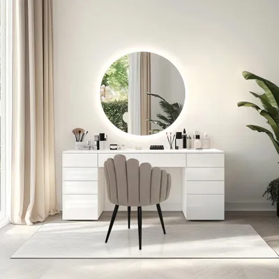Obrázok produktu pre hjh LIVING Jedálenská stolička SCALLORE Relaxačné kreslo Tkanina