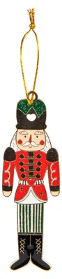 Produktbild von Weihnachts-Nussknacker-Hänger aus Metall 10 x 3 cm traditioneller Soldat -