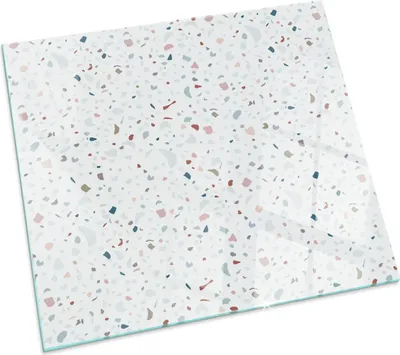 Immagine prodotto di Motivo con forme delicate – Piastra di base in vetro per – stufa a legna – Piastra per caminetto in vetro – Vetro protettivo – Piastra parascintille – Piastra di base in vetro refrattaria – Piastra termoprotettiva – Protezione per pavimento in vetro – 60x60 cm
