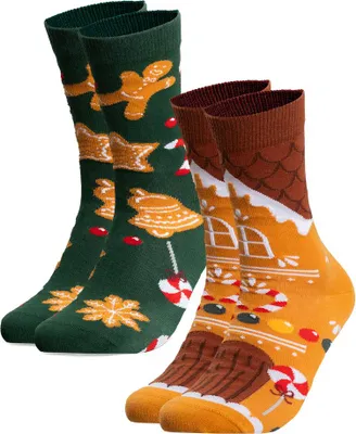 Produktbild von Occulto Damen & Herren Weihnachts Socken 2er Pack (Modell: Santa)