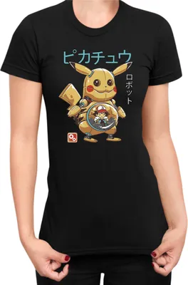 Obrázek produktu pro Dámské Tričko Japan Manga Anime Comics Pokemon 042, Lady S / Černá