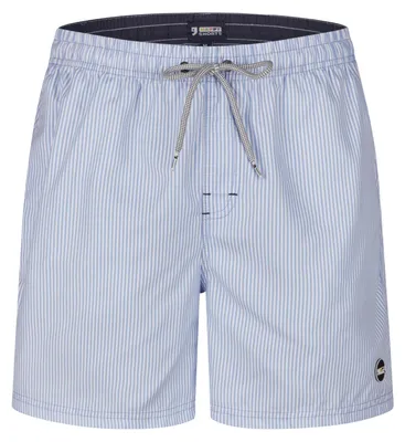 Produktbild von HAPPY SHORTS Herren Badeshorts Strandshort Hellblau Streifen S - XXL - Grösse: S, Farbe: Hellblau - Streifen