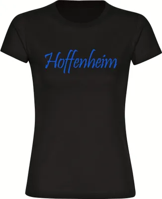 Produktbild von multifanshop Damen T-Shirt - Hoffenheim - Schriftzug, schwarz, Größe 3XL