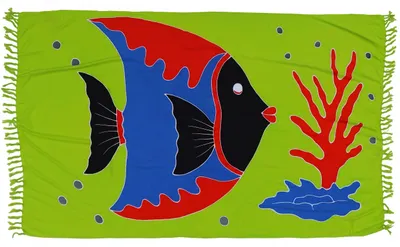 Produktbild von Handbemaltes Sarong Tuch, Bali Sarong, Wandtuch, Wickelrock, Sarongkleid - Modell 17, Uni, Grün, Viskose, 160*110 cm, Sarongs & Tücher
