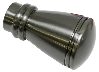 Produktbild von Gardinia 10011167 Endknopf/Endstück Siro für Gardinenstangen, Serie Chicago, Dur