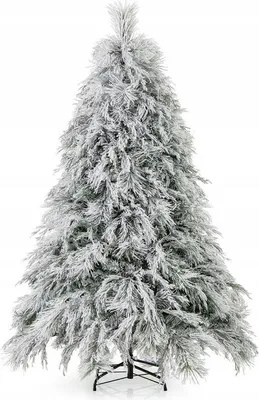 Image de Sapin de Noël artificiel enneigé avec guirlande lumineuse LED CM24759DE-M, 192 cm