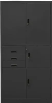 Obrázek produktu pro vidaXL Kancelářská skříň Antracit 90x40x180 cm Ocel