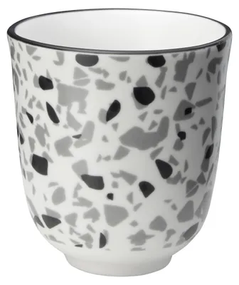 Zdjęcie produktu dla ASA Becher Terrazzo, schwarz  d. 7,5 cm . h 8 cm