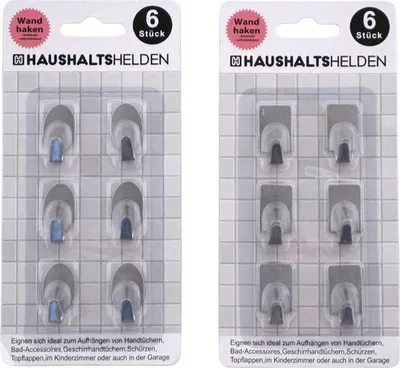 Produktbild von G&M 12 Stk Wandhaken Edelstahl selbstklebend Mehrzweckhaken Bad Flur Diele Haken Kleiderhaken Handtuchhalter Badhaken Fliesenhaken Klebehaken