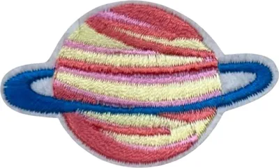 Produktbild von Planetenring-Emblem-Aufnäher zum Aufbügeln