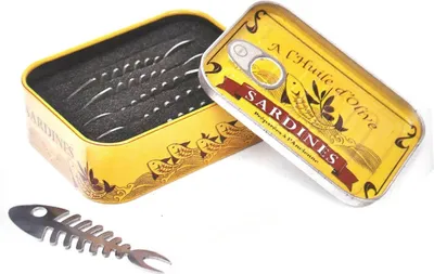 Image de Sardines Set - Set de 6 fourchettes à apéritif sardines - Piqueur métal