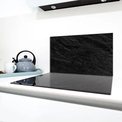 Imagen del producto de Placa protectora de vidrio para estufa, dimensiones 90x52, diseño pizarra