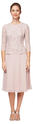 Produktbild von Alex Evenings Damen Kleid für besondere Anlässe, Rosa - Shell Pink, 44 zierlich