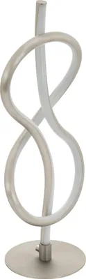 Produktbild von EGLO LED Tischlampe Novafeltria, Tischleuchte, Nachttischlampe aus Stahl, Aluminium und Kunststoff, Wohnzimmerlampe in Nickel-Matt, Weiß, mit Schalter