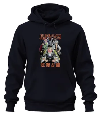 Produktbild von Kimetsu no Yaiba Hashira Dämonenjäger Anime Geschenk Hoodie Kapuzenpullover, Navy, XXL