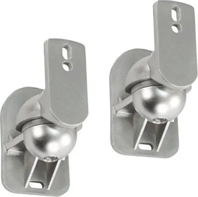 Produktbild von 2x Lautsprecher Wandhalterung Halterung Silber für TEUFEL LOGITECH JBL BOSE Boxen Halter
