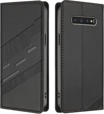 Obrázek produktu pro Pouzdro pro Samsung Galaxy S10+,Polyuretankožené peněženkové pouzdro s přihrádkou na karty a funkcí stojánku Schwarz