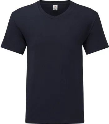 Immagine prodotto di Fruit of the Loom - Maglietta "Iconic 150" con scollo a V da uomo BC4794 (XL) (Blu scuro)