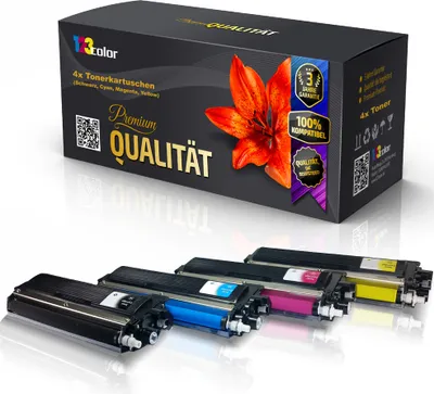 Produktbild von 123Color 4x Alternative Tonerkartuschen kompatibel mit Brother HL3170CDW MFC9130CW MFC9140CDN MFC9330CDW MFC9340CDW TN-241 BK TN-245 C TN-245 M TN-245 Y Black Cyan Magenta Yellow KCMY