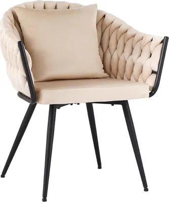 Obrázek produktu pro Židle do jídelny Čalouněná židle Piko VELOUR Beige