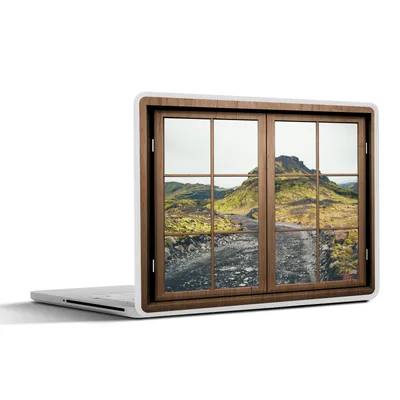 Produktbild von MuchoWow® Laptop Aufkleber Sticker Cover Aussicht - Berg - Steine 30x22 cm - Laptop-Sticker