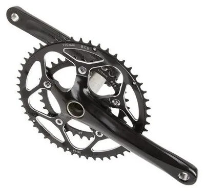 Image de Pédalier M-Wave Race Double 10V 50 34T Hollowtec2 noir 172,5mm