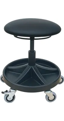 Obrázek produktu pro Otočná stolička LOTZ s čalouněním v imitaci kůže černá výška sedáku 490-620 mm - 3528.17-FS2
