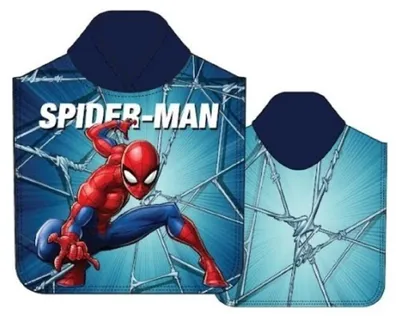 Produktbild von Spiderman Badeponcho Kinder Poncho mit Kapuze 50 x 100cm