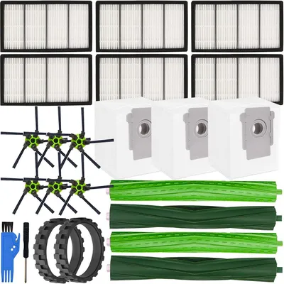 Zubehör-Kit für Roomba S9/S9+ – 2 Gummibürsten, 6 Filter, 6 Seitenbürsten