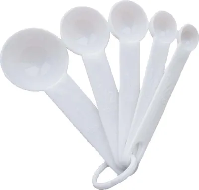 Productafbeelding van CHPN – Maatschepjes – Maatschepjes – Set van maatschepjes – 5-delig – Koken – Bakken – Keukenaccessoires – Maatschepje – Lepel – Wit