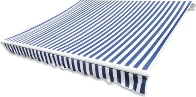 Immagine prodotto di Tenda Parasole in Tela Blu e Bianco 4x3m (Telaio non Incluso)