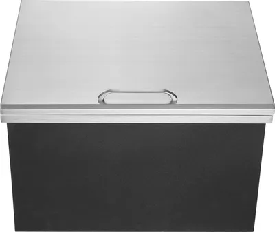 Produktbild von SucceBuy Einlege-Eisbox, 28"L x 16"B x 17"H, Edelstahl-Eiskühler mit Klappdeckel, 87,4 qt kommerzieller Eisbehälter, mit Abflussrohr und Stöpsel, geeignet für Wein, Bier und kalte Getränke