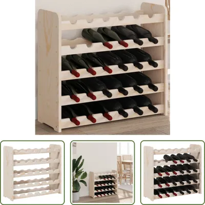Immagine prodotto di Portabottiglie The Living Store 67,5x25x60 cm in legno di pino massiccio