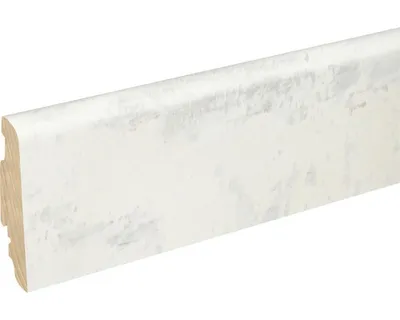 Produktbild von SKANDOR Sockelleiste MDF FU60L foliert Havanna weiß 19x58x2400 mm