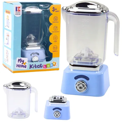 Image de Mixeur de cuisine pour enfants, mécanisme rotatif léger, bleu