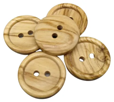 Produktbild von Knöpfe aus Olivenholz, 2 Löcher, verschiedene Größen 10-25 mm, zum Nähen