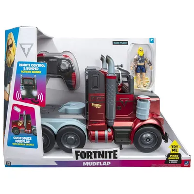 Produktbild von FORTNITE FNT0733 Mudflap - Ferngesteuertes Feature Fahrzeug mit beweglicher Actionfigur und Zubehör, Spielzeug ab 8 Jahren Mudflap - Relaxed Fit Jonesy