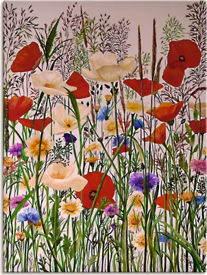 Produktbild von ARTland Leinwandbild Blumenwiese Größe: 45x60 cm