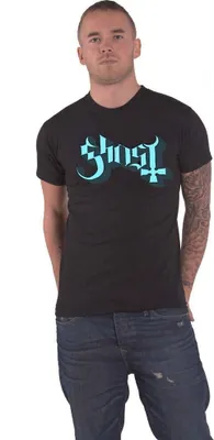 Image de Ghost - T-Shirt Logo pour homme/femme unie RO289 (XL) (Noir/Bleu/Gris)
