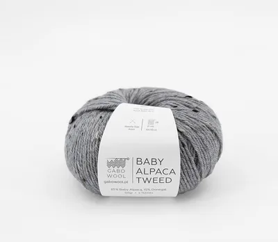 Zdjęcie produktu dla Włóczka Gabo Wool Baby Alpaca Tweed T401 / jasny szary