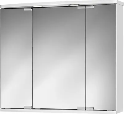 Produktbild von Spiegelschrank Funa LED, 68 x 60 cm, MDF, Kristallglas, 3-türig, weiß