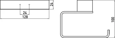 Produktbild von Emco loft Papierhalter ohne Deckel verchromt