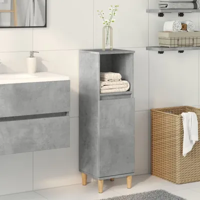 Produktbild von Möbel Badschrank Betongrau 30x30x100 cm Holzwerkstoff - Badezimmer &29181