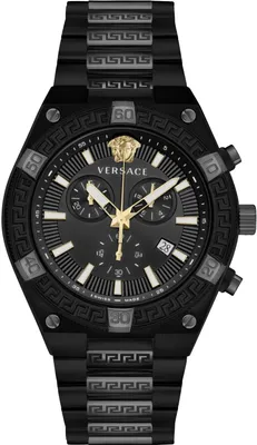 Produktbild von Versace Herren Uhr Armbanduhr Chronograph Sporty GRECA VESO01022 Edelstahl