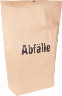 Produktbild von Papiermüllsäcke  80 Liter 2-lagig 'Abfälle' 550x850x200mm braun VE=25 Stk/Rolle