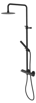 Produktbild von Sapho ULTRATAP Duschsäule mit Armatur, rund, Schwarz matt
