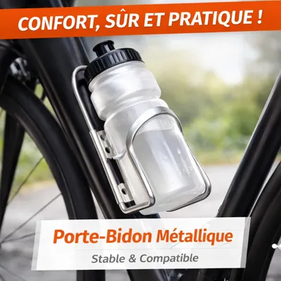 Image de Porte-Bidon Vélo en Aluminium Argent – Bouteilles jusqu’à 1,5 L