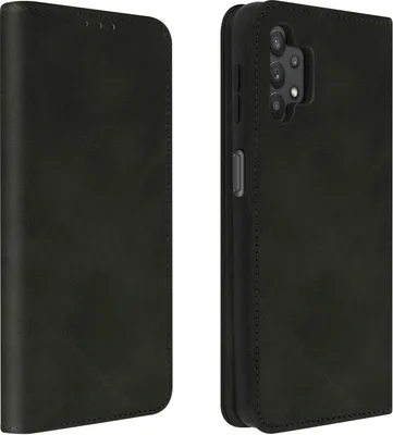 Produktbild von Avizar, Samsung Galaxy A32 5G / A02s Kunstlederhülle mit Standfunktion, Schwarz
